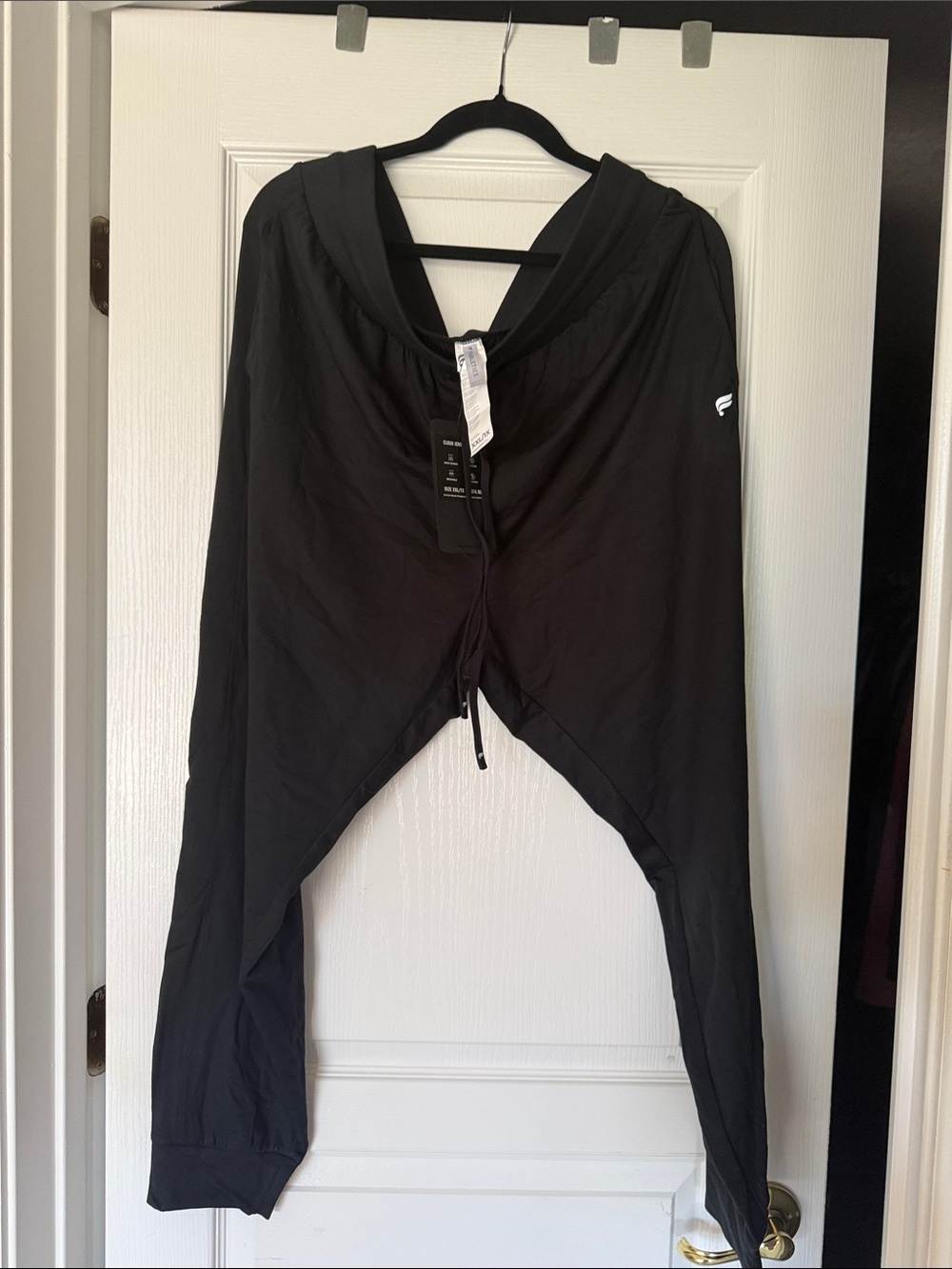 Fabletics Black Cloud Jersey Jogger with Drawstring XXL NWT